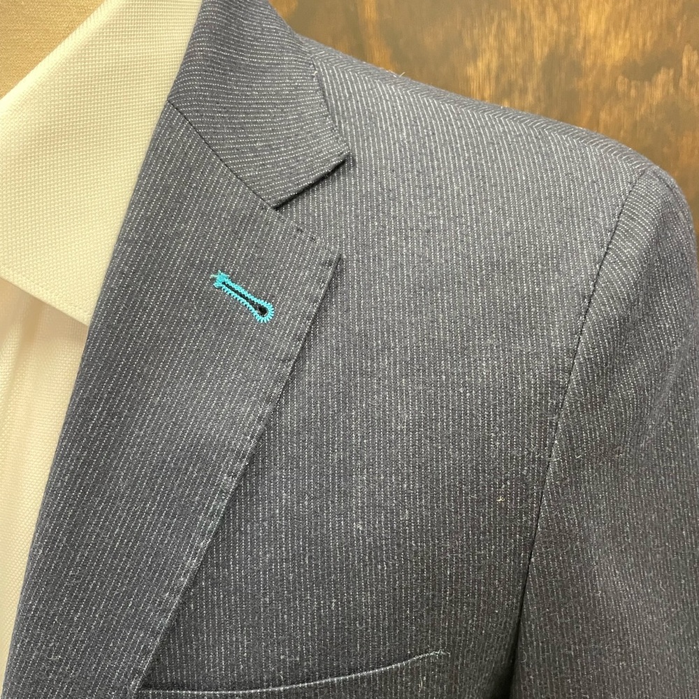 Peter Millar Finely Striped Patch Pocket Deconstr… - image 2